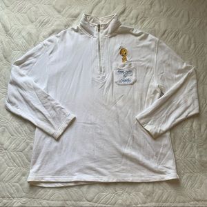 Vintage Warner Bros Quarter Zip Sweatshirt